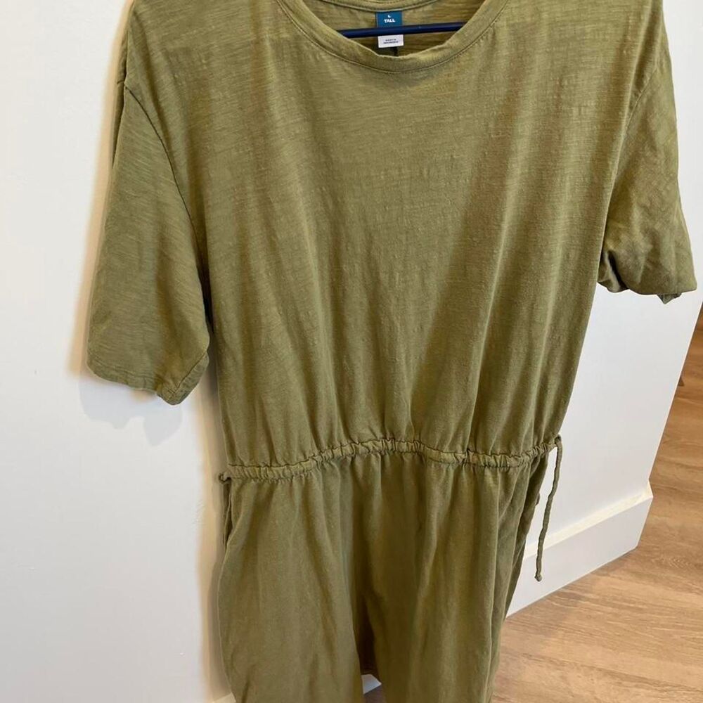 Old Navy Green Casual Sinch Waist Dress Size Large